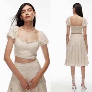 Aritzia Wilfred Wander Linen Blouse Size Medium
